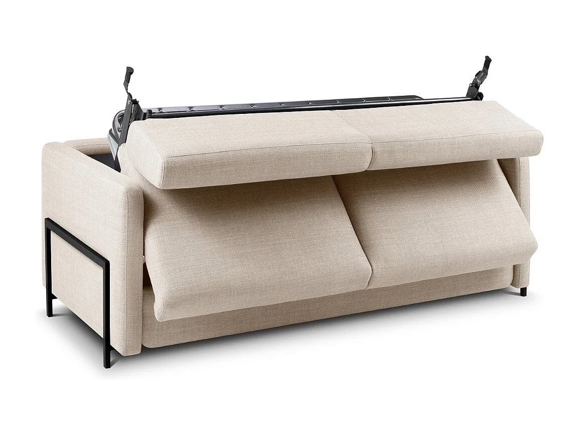 CXL by Christian Lacroix - Converteerbare bank "Yanis" 2 zitplaatsen, Structurele stof, Beige - 182x102x80cm