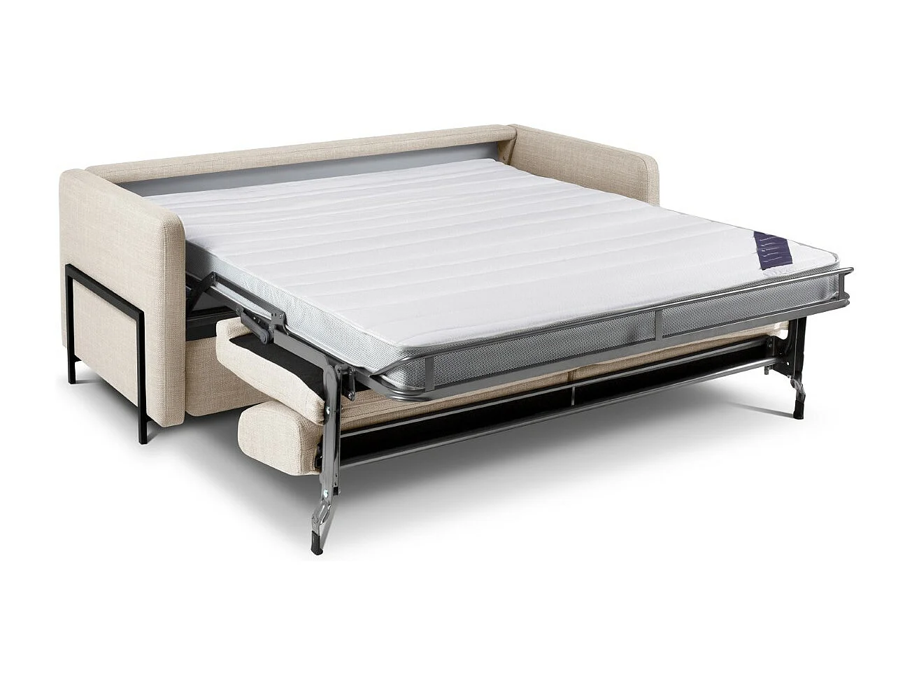 CXL by Christian Lacroix - Converteerbare bank "Yanis" 2 zitplaatsen, Structurele stof, Beige - 182x102x80cm