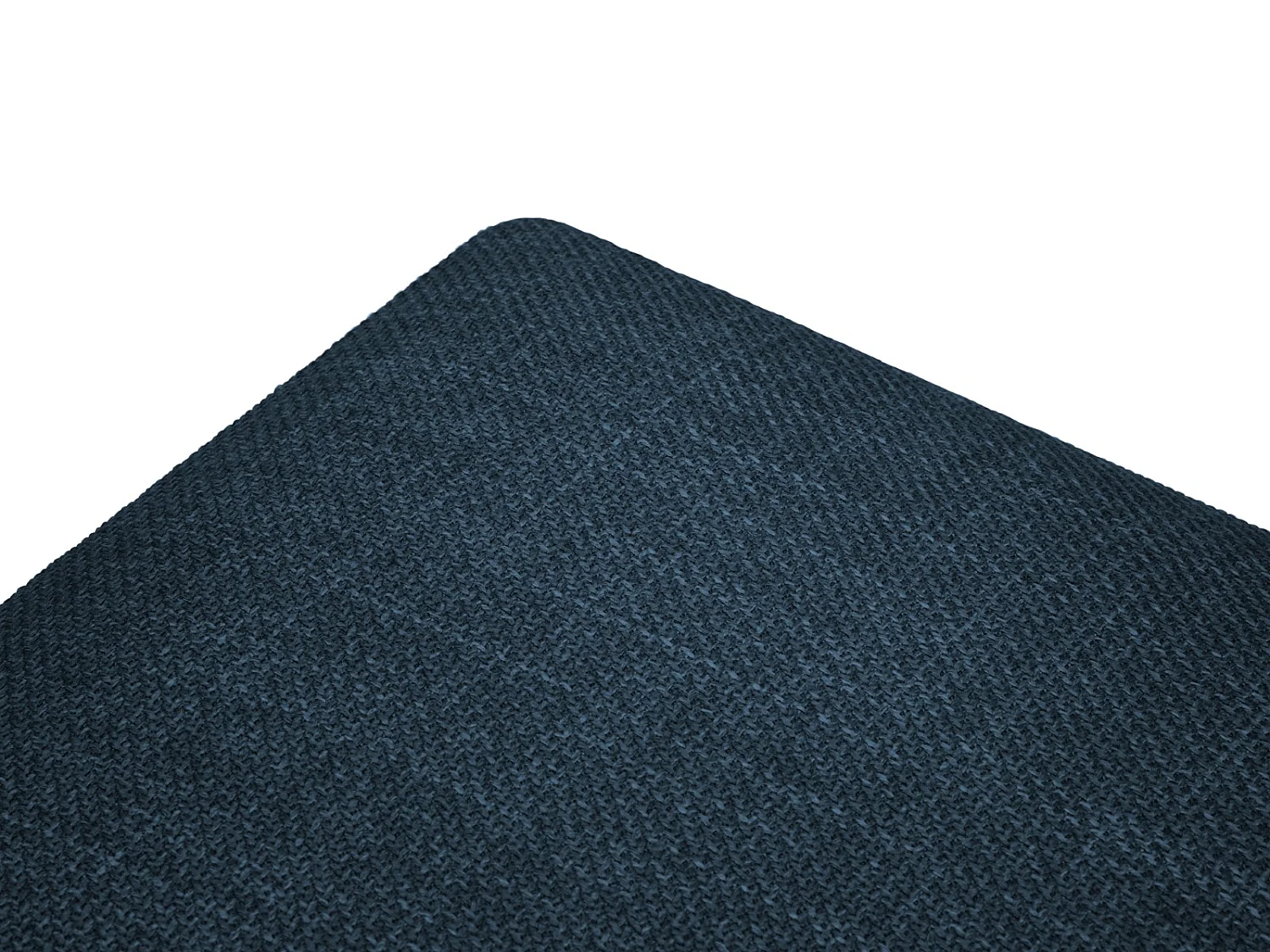 CXL by Christian Lacroix - Canapé d'angle droit convertible avec coffre de rangement "Yanis" 5 places en tissu structurel bleu - 280x170x80cm