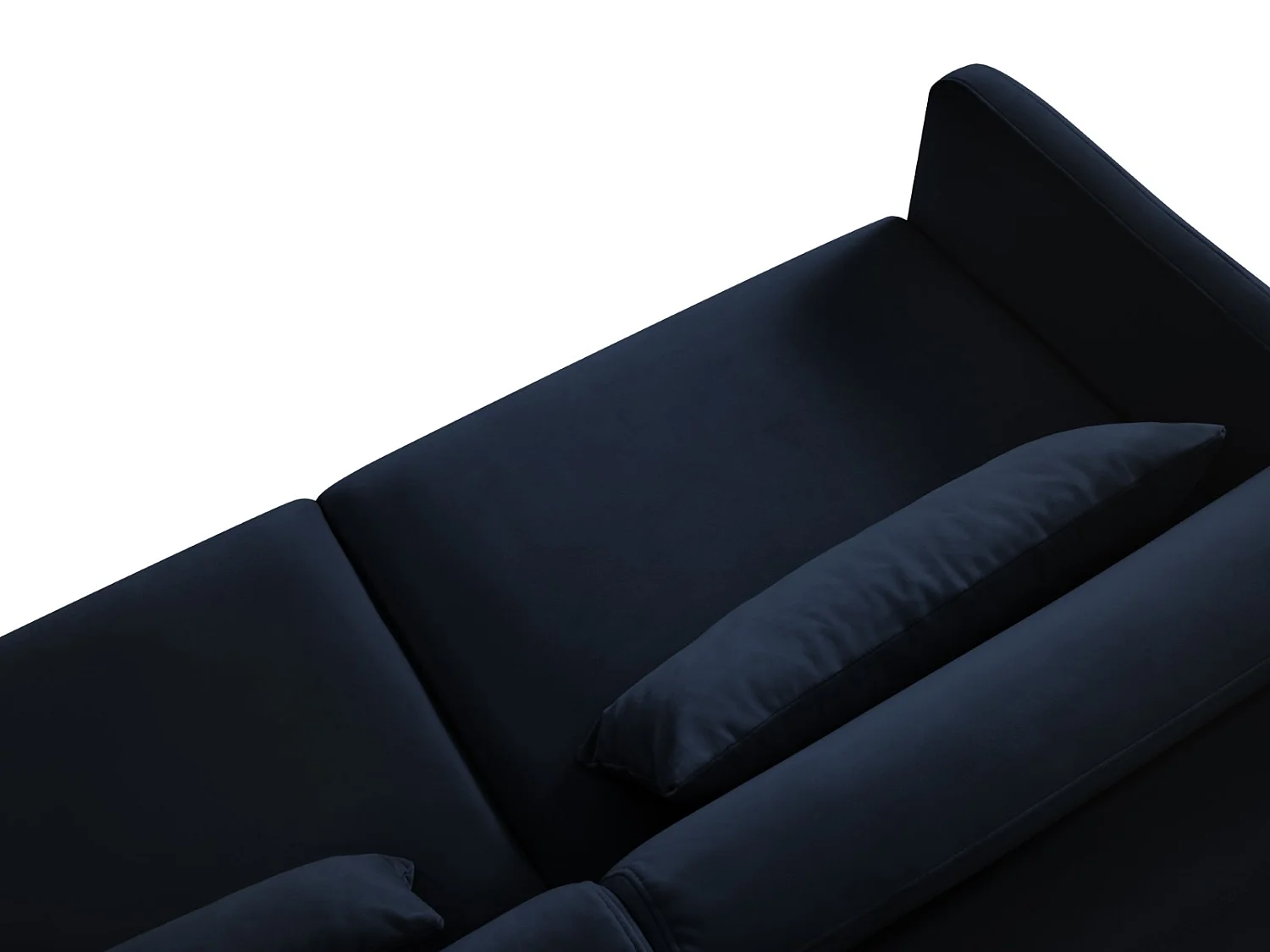 CXL by Christian Lacroix - Canapé d'angle droit convertible "Yanis" 5 places en velours bleu roi - 280x170x80cm