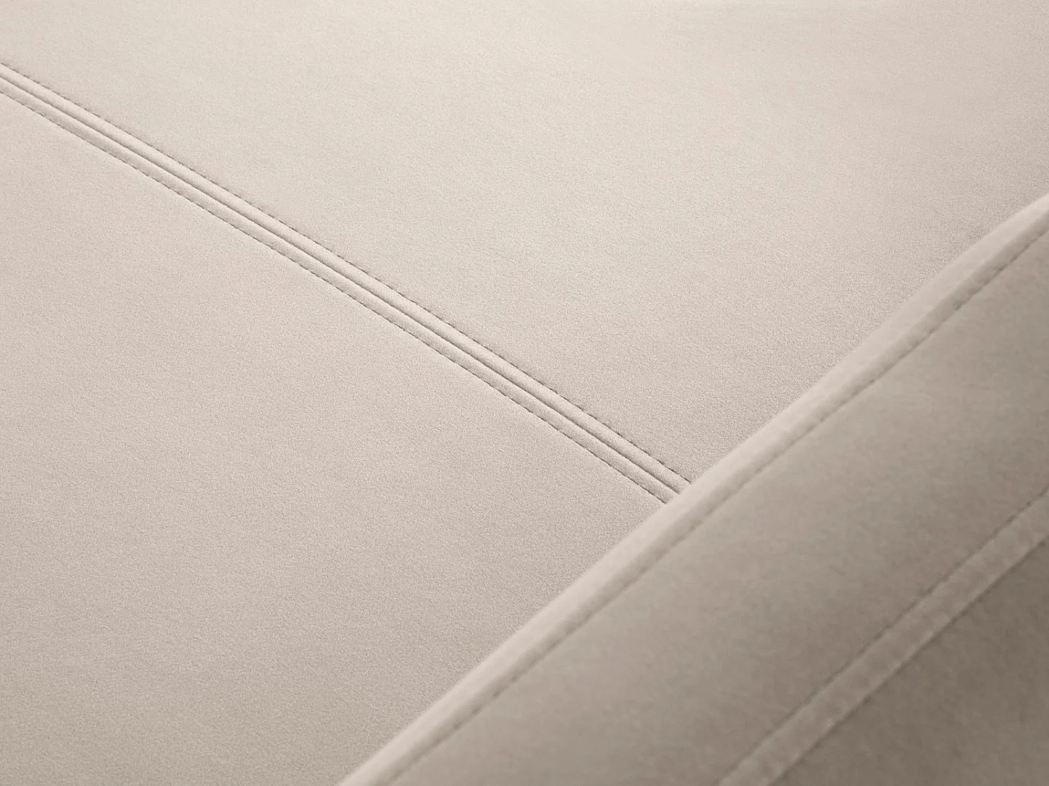 CXL by Christian Lacroix - Uitklapbare hoekbank links "Yanis" 4 zitplaatsen, Flueel, Beige - 260x170x80cm