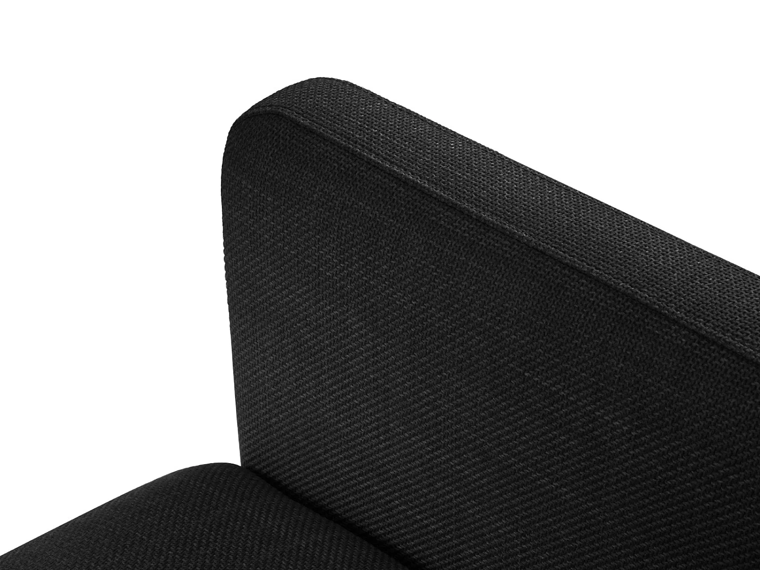 CXL by Christian Lacroix - 4-Sitzer ausklappbares Ecksofa links mit Container "Yanis" Sitzer aus strukturiertem Stoff dunkelgrau - 260x170x80cm