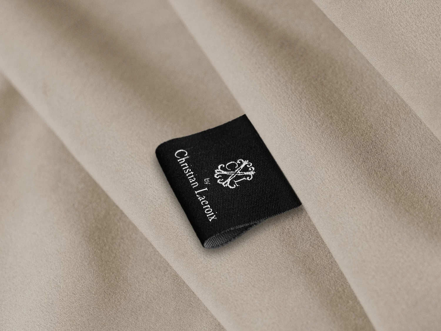 CXL by Christian Lacroix - Converteerbare hoekbank rechts met opbergdoos "Audra" 4 zitplaatsen, Flueel, Beige - 270x170x88cm