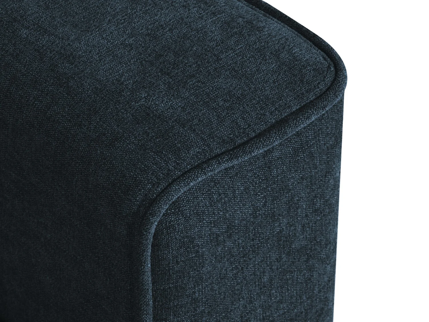 Cosmopolitan Design - Converteerbare hoekbank rechts met opbergdoos "Fano" 4 zitplaatsen, Structurele stof, Donkerblauw - 242x174x89cm