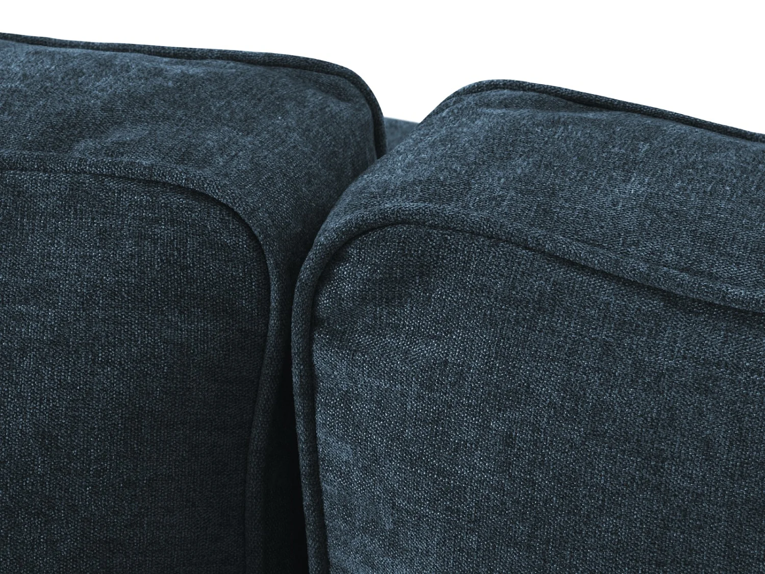 Cosmopolitan Design - Converteerbare hoekbank rechts met opbergdoos "Fano" 4 zitplaatsen, Structurele stof, Donkerblauw - 242x174x89cm
