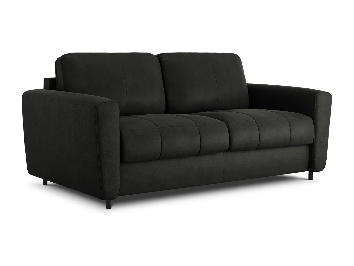 CXL by Christian Lacroix - Converteerbare bank "Audra" 4 zitplaatsen, Echt leer, Zwart - 212x101x88cm