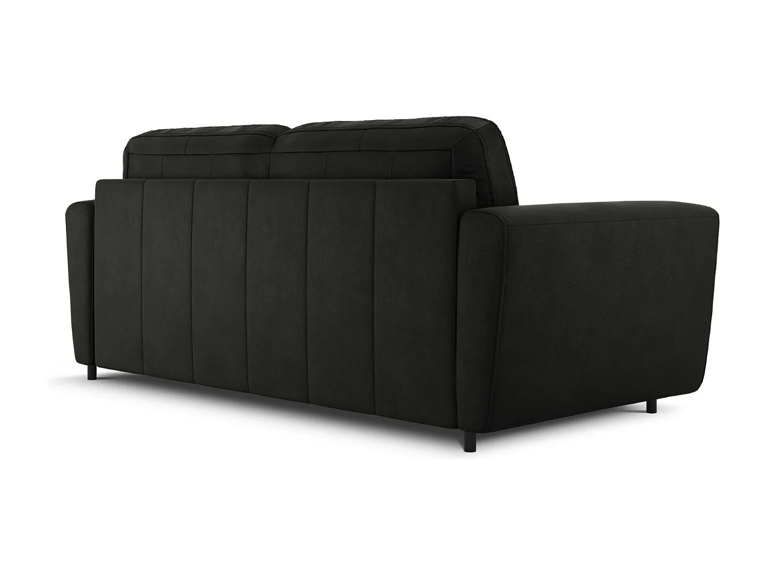 CXL by Christian Lacroix - Converteerbare bank "Audra" 4 zitplaatsen, Echt leer, Zwart - 212x101x88cm