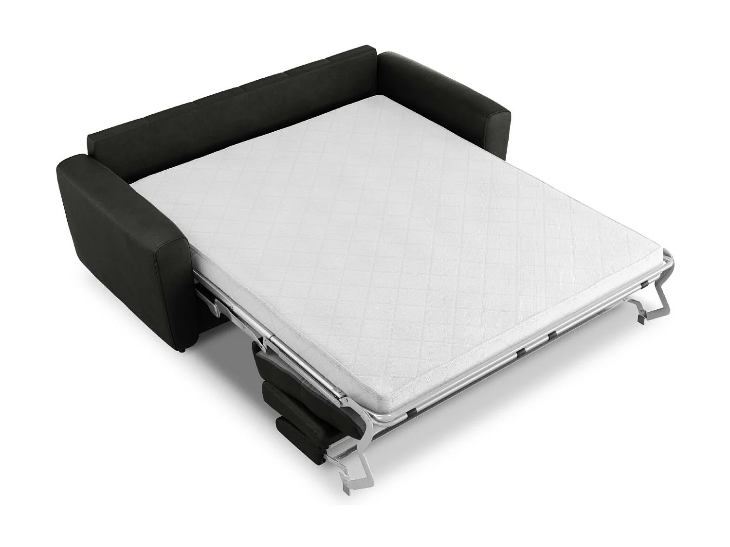 CXL by Christian Lacroix - Converteerbare bank "Audra" 4 zitplaatsen, Echt leer, Zwart - 212x101x88cm