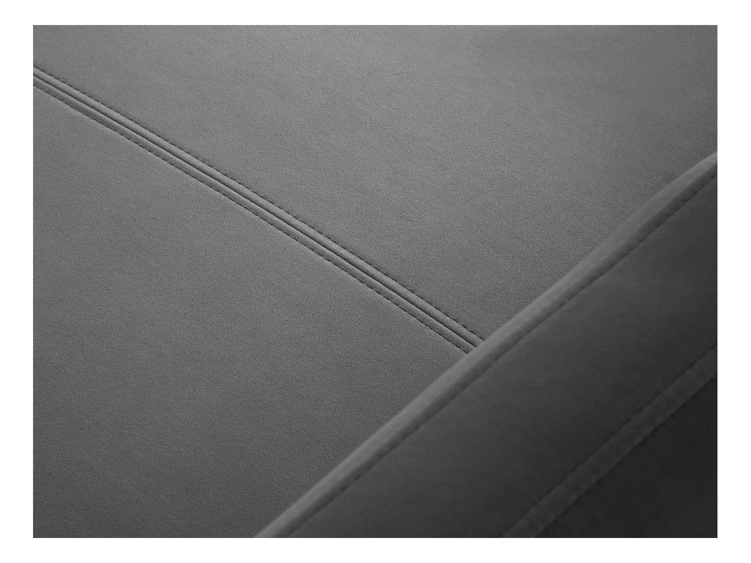 CXL by Christian Lacroix - Canapé d'angle gauche convertible "Yanis" 4 places en velours gris foncé - 260x170x80cm