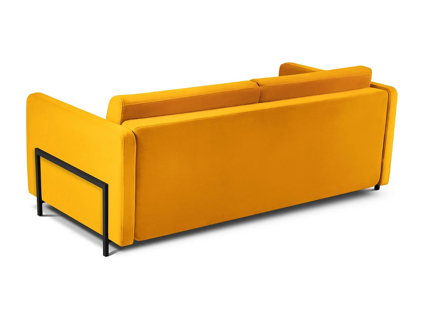 CXL by Christian Lacroix - 3-Sitzer ausklappbares Sofa "Yanis" Sitzer aus Samt gelb - 202x102x80cm