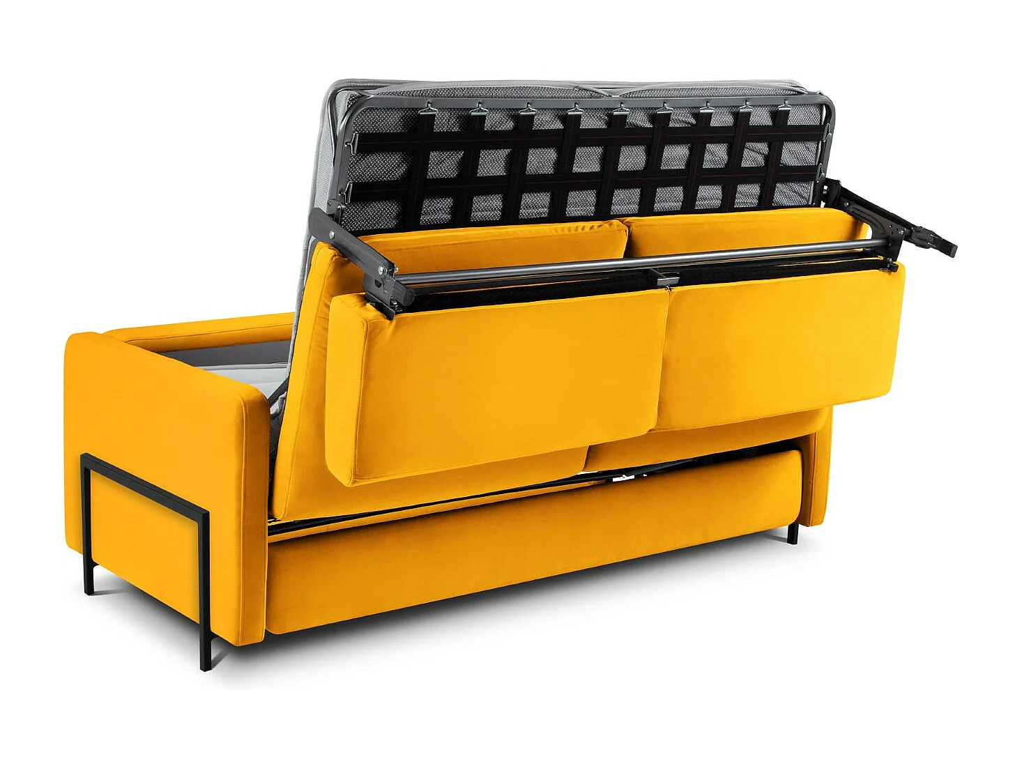 CXL by Christian Lacroix - 3-Sitzer ausklappbares Sofa "Yanis" Sitzer aus Samt gelb - 202x102x80cm