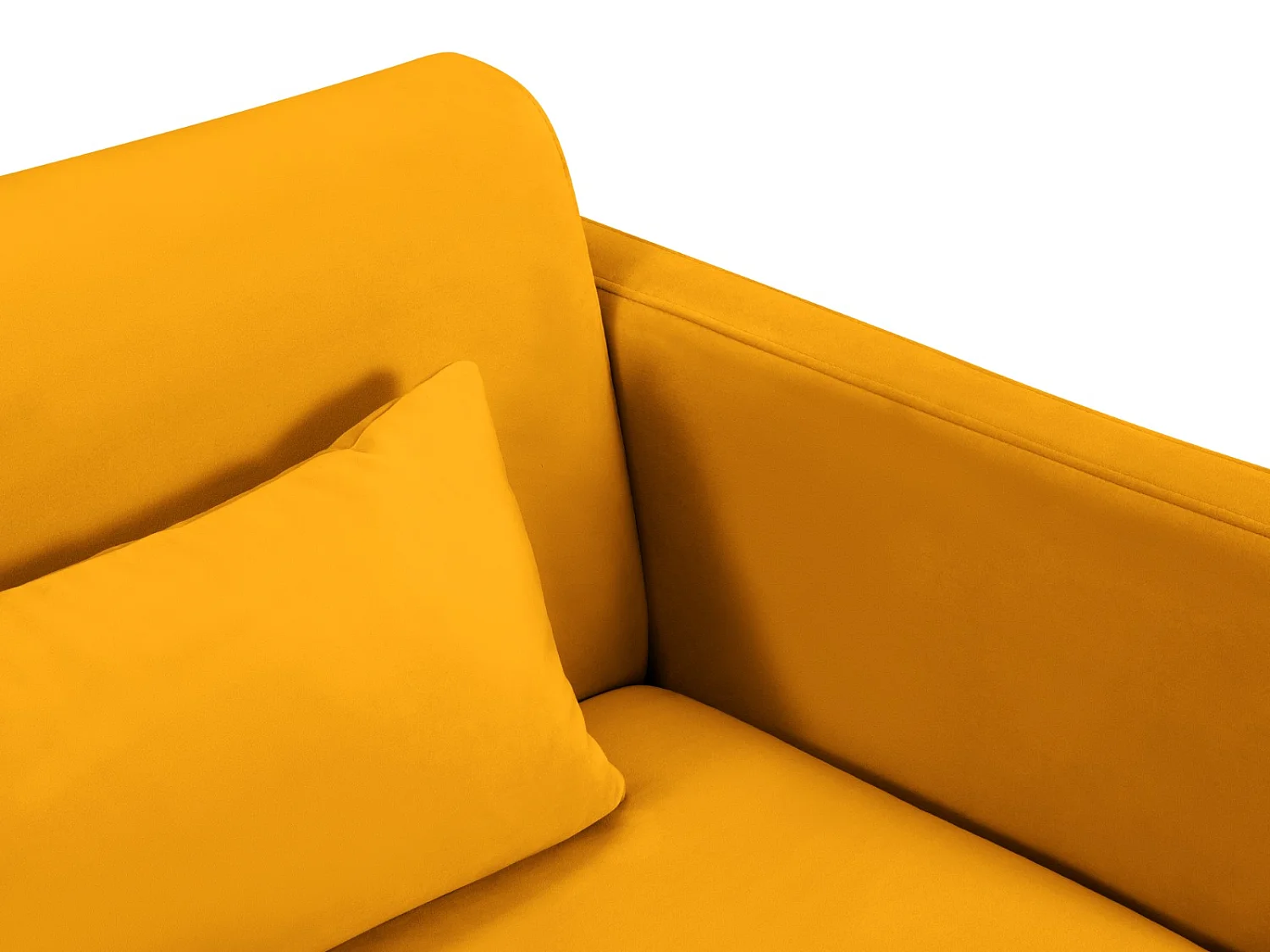 CXL by Christian Lacroix - Canapé convertible "Yanis" 3 places en velours jaune - 202x102x80cm