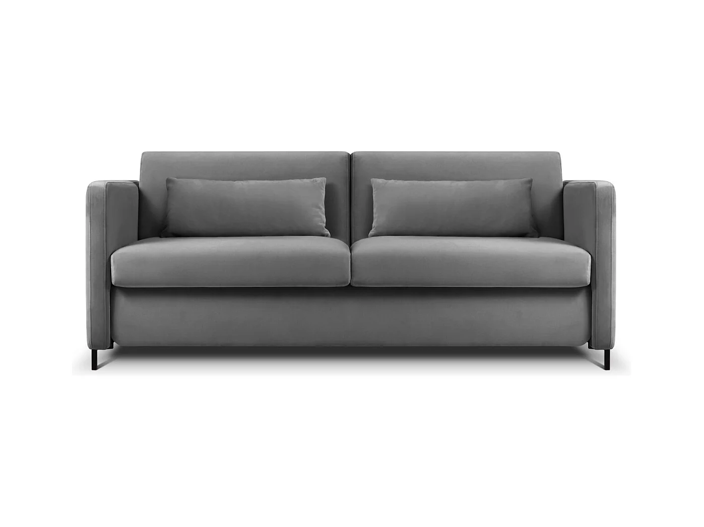CXL by Christian Lacroix - Converteerbare bank "Yanis" 2 zitplaatsen, Flueel, Donkergrijs - 182x102x80cm