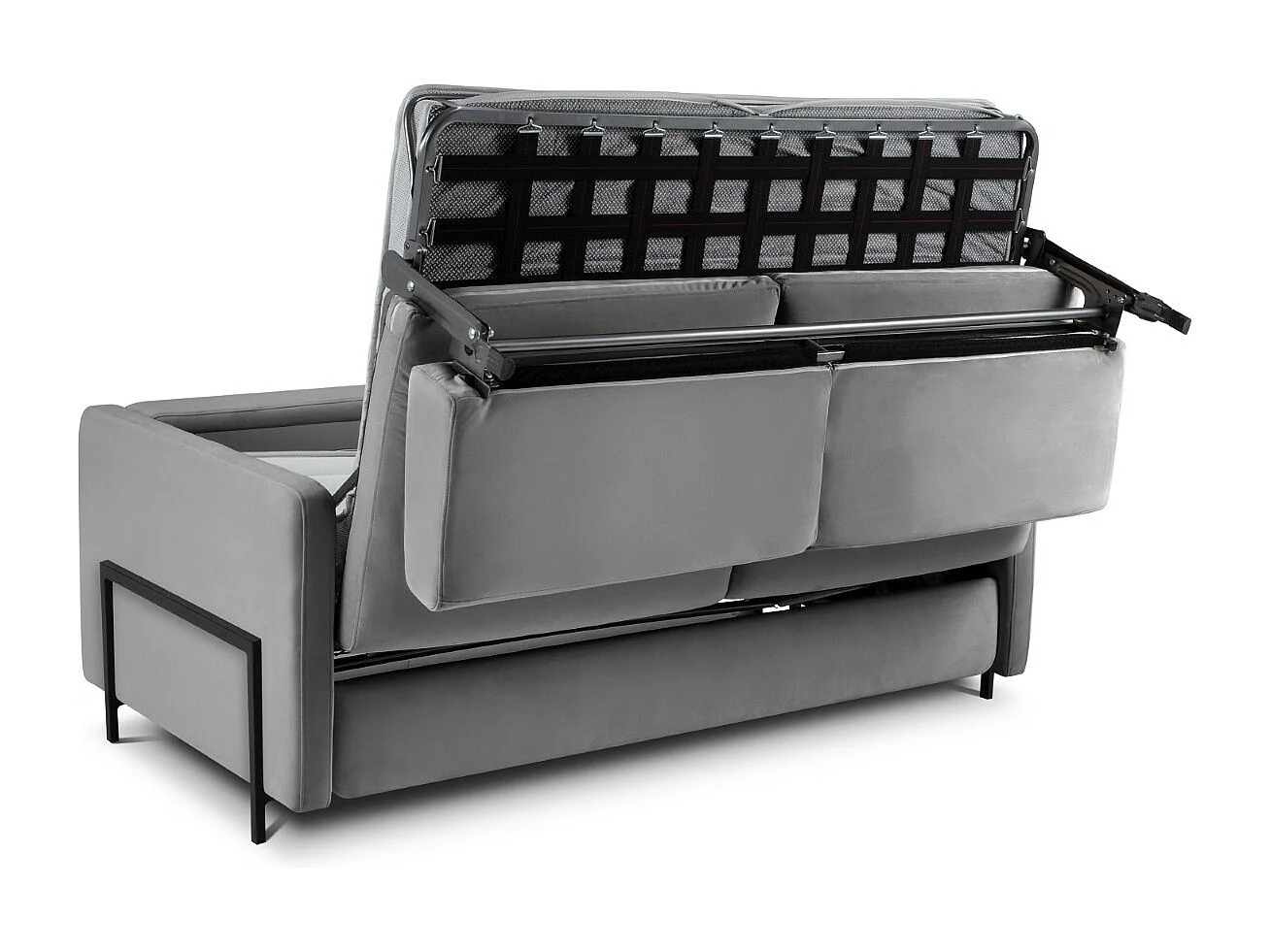 CXL by Christian Lacroix - Sofa z funkcją spania, "Yanis" 2 miejsca welur, szary ciemny - 182x102x80cm