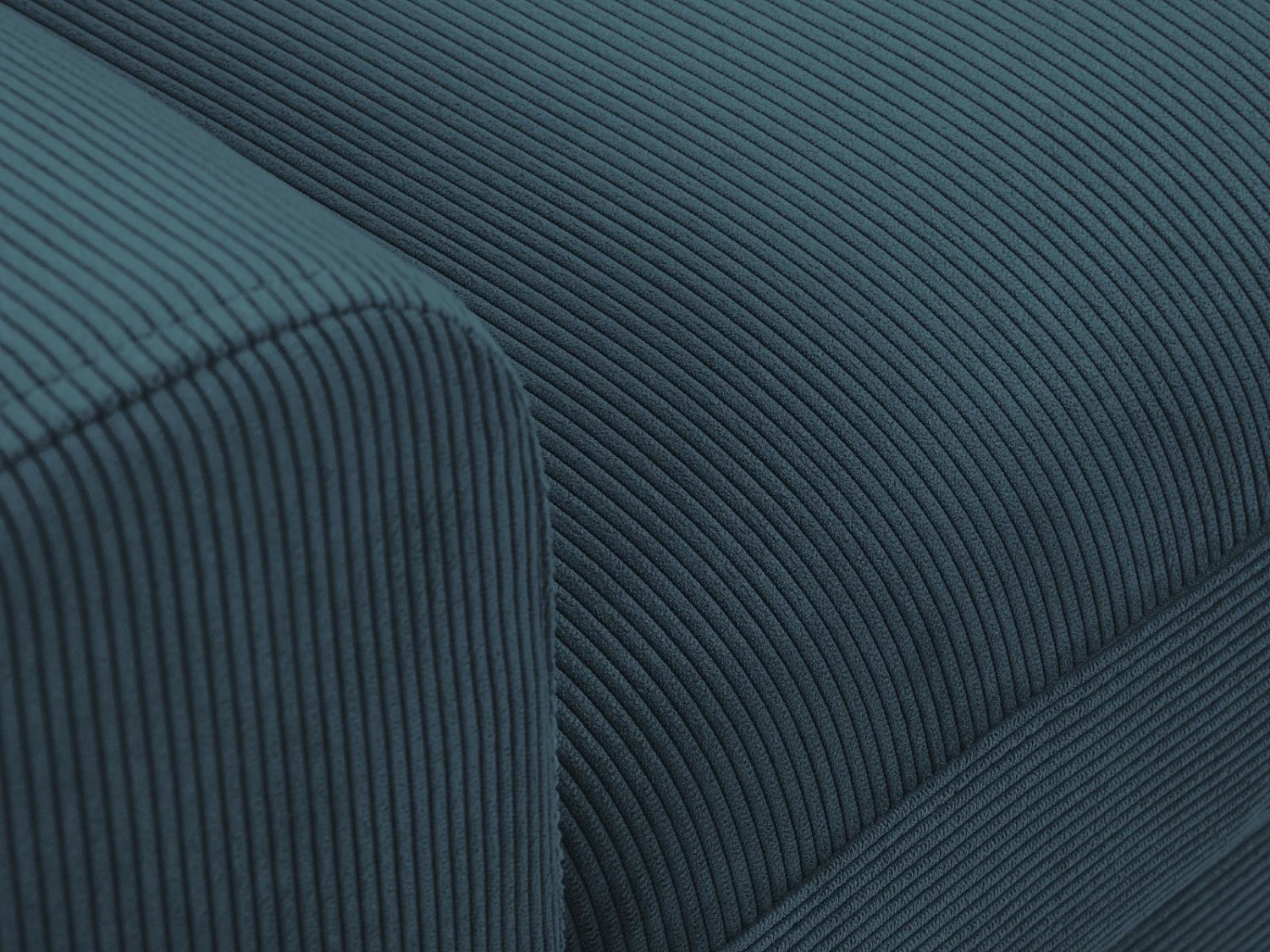 Cosmopolitan Design - Narożnik prawy rozkładany ze schowkiem, "Kyoto" 4 miejsca sztruks, niebieski ciemny - 241x145x88cm