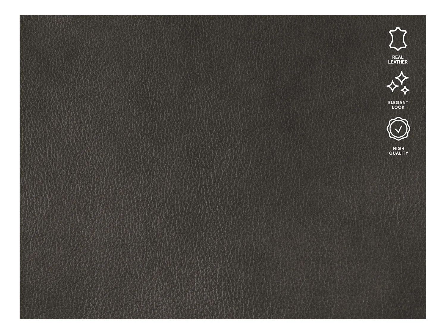 CXL by Christian Lacroix - Canapé d'angle droit convertible "Audra" 4 places en cuir véritable gris foncé - 270x170x88cm