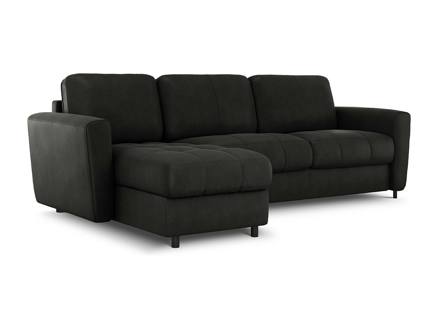 Beddenbriljant U-bank Frenkie - Slaapbank met opbergruimte - Ribstof Velvet - Creme