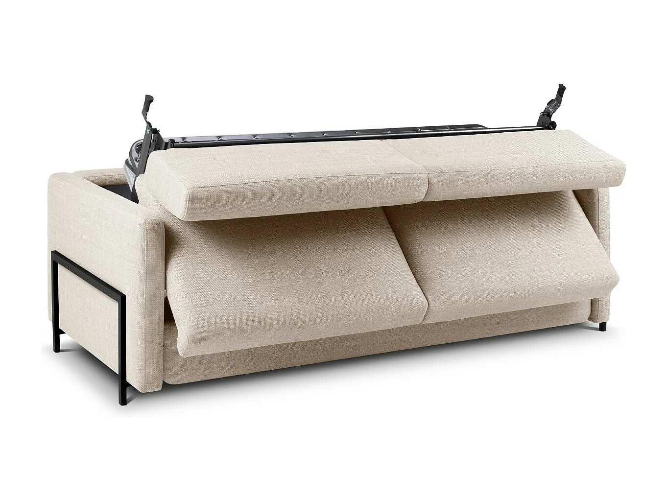 CXL by Christian Lacroix - 3-Sitzer ausklappbares Sofa "Yanis" Sitzer aus strukturiertem Stoff beige - 202x102x80cm