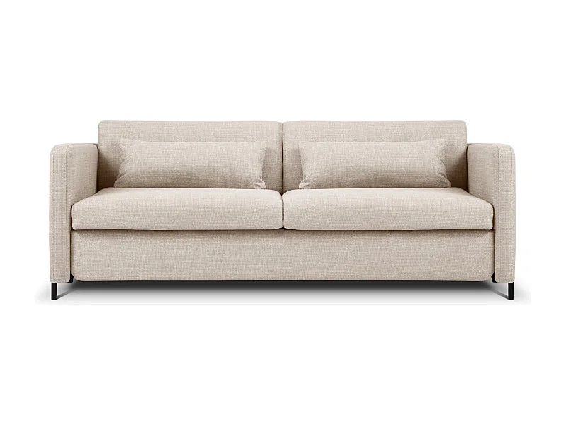 CXL by Christian Lacroix - Sofá cama "Yanis" 3 plazas de tejido estructural beige - 202x102x80cm