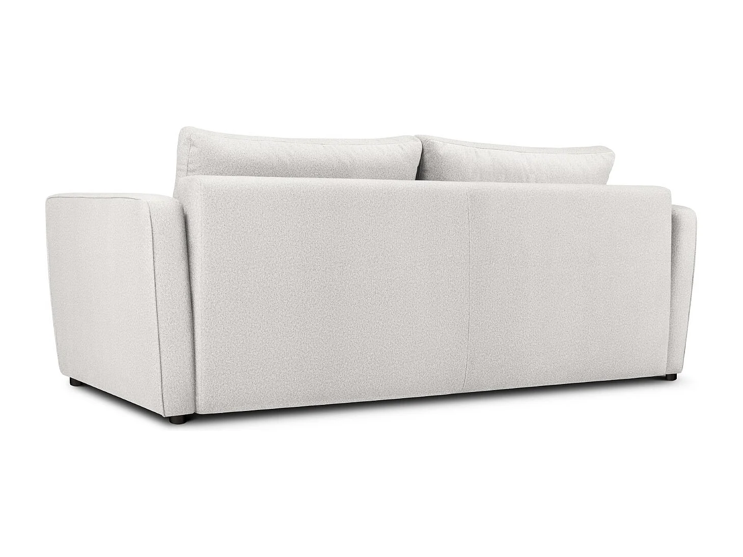 Cosmopolitan Design - Canapé convertible avec coffre de rangement "Madrid" 3 places en tissu structurel gris clair - 230x104x88cm