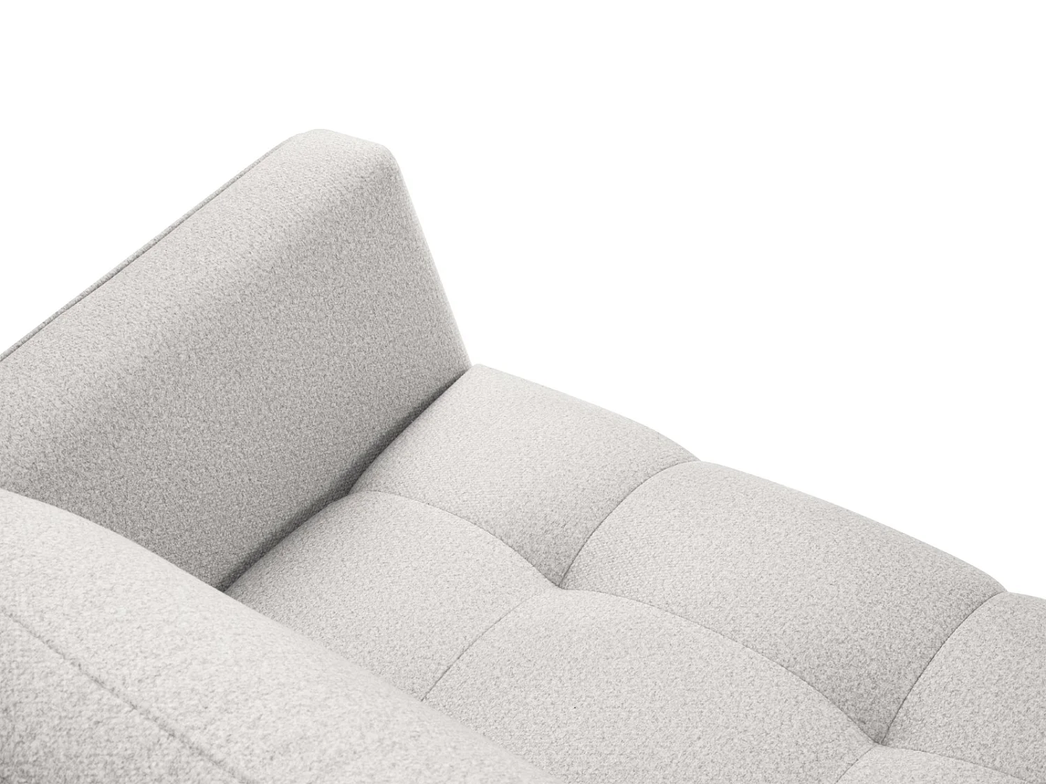 Cosmopolitan Design - Canapé convertible avec coffre de rangement "Madrid" 3 places en tissu structurel gris clair - 230x104x88cm