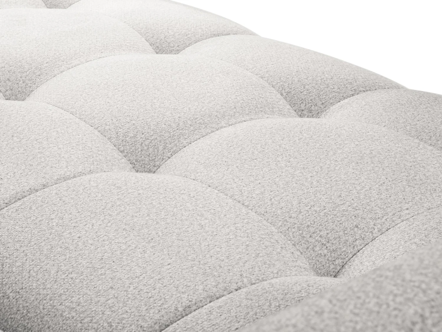 Cosmopolitan Design - Canapé convertible avec coffre de rangement "Madrid" 3 places en tissu structurel gris clair - 230x104x88cm