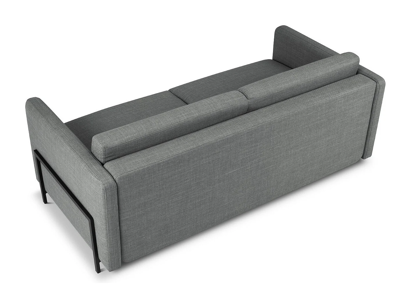 CXL by Christian Lacroix - 3-Sitzer ausklappbares Sofa "Yanis" Sitzer aus strukturiertem Stoff grau - 202x102x80cm