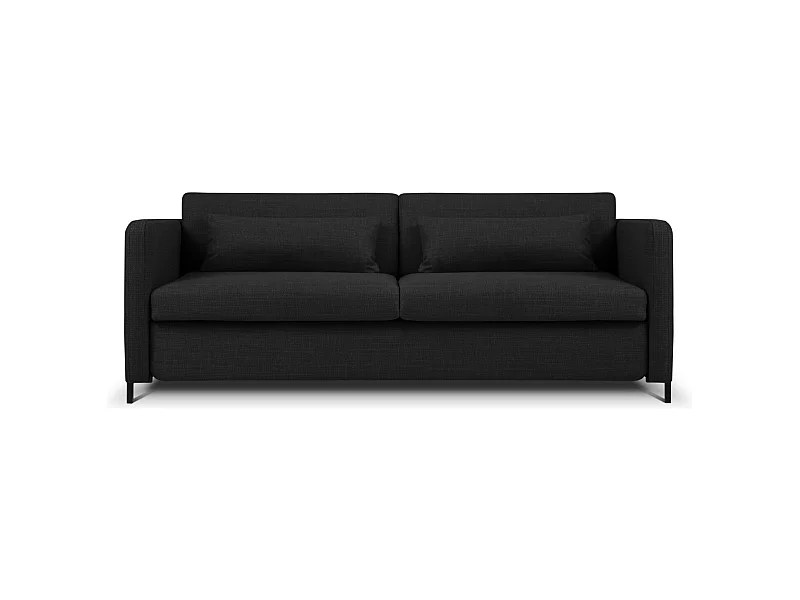 CXL by Christian Lacroix - 3-Sitzer ausklappbares Sofa "Yanis" Sitzer aus strukturiertem Stoff dunkelgrau - 202x102x80cm