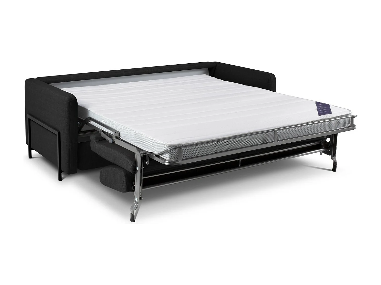 CXL by Christian Lacroix - Divano convertibile "Yanis" 3 posti in tessuto strutturato grigio scuro - 202x102x80cm