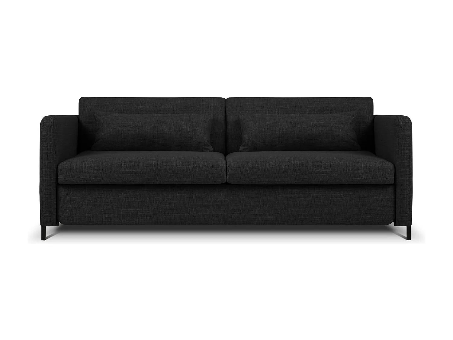 CXL by Christian Lacroix - Sofa z funkcją spania, "Yanis" 3 miejsca tkanina strukturalna, szary ciemny - 202x102x80cm