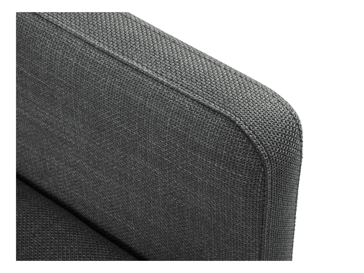 CXL by Christian Lacroix - Canapé d'angle droit convertible avec coffre de rangement "Yanis" 5 places en tissu structurel gris - 280x170x80cm