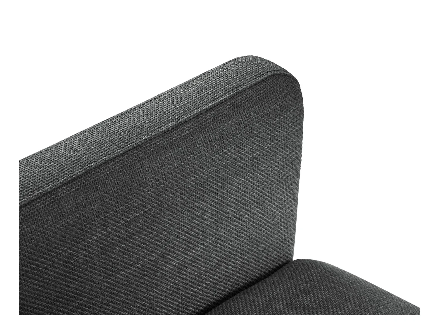 CXL by Christian Lacroix - Canapé d'angle droit convertible avec coffre de rangement "Yanis" 5 places en tissu structurel gris - 280x170x80cm