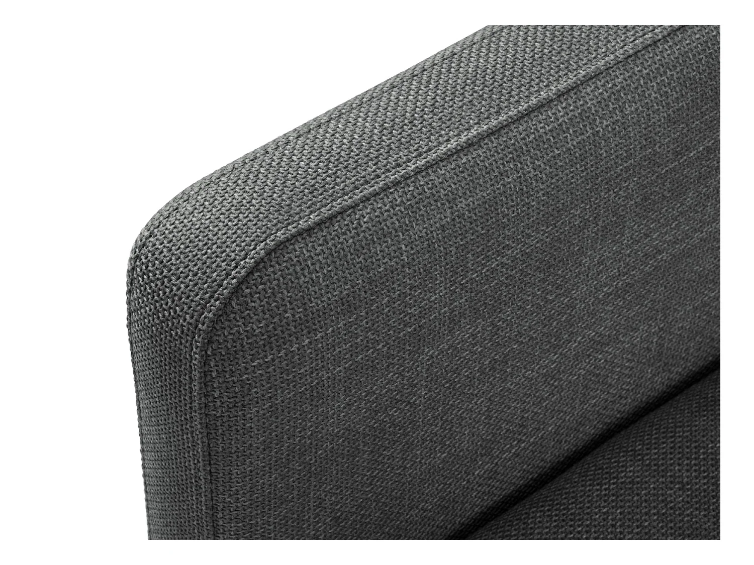 CXL by Christian Lacroix - Canapé d'angle gauche convertible avec coffre de rangement "Yanis" 5 places en tissu structurel gris - 280x170x80cm