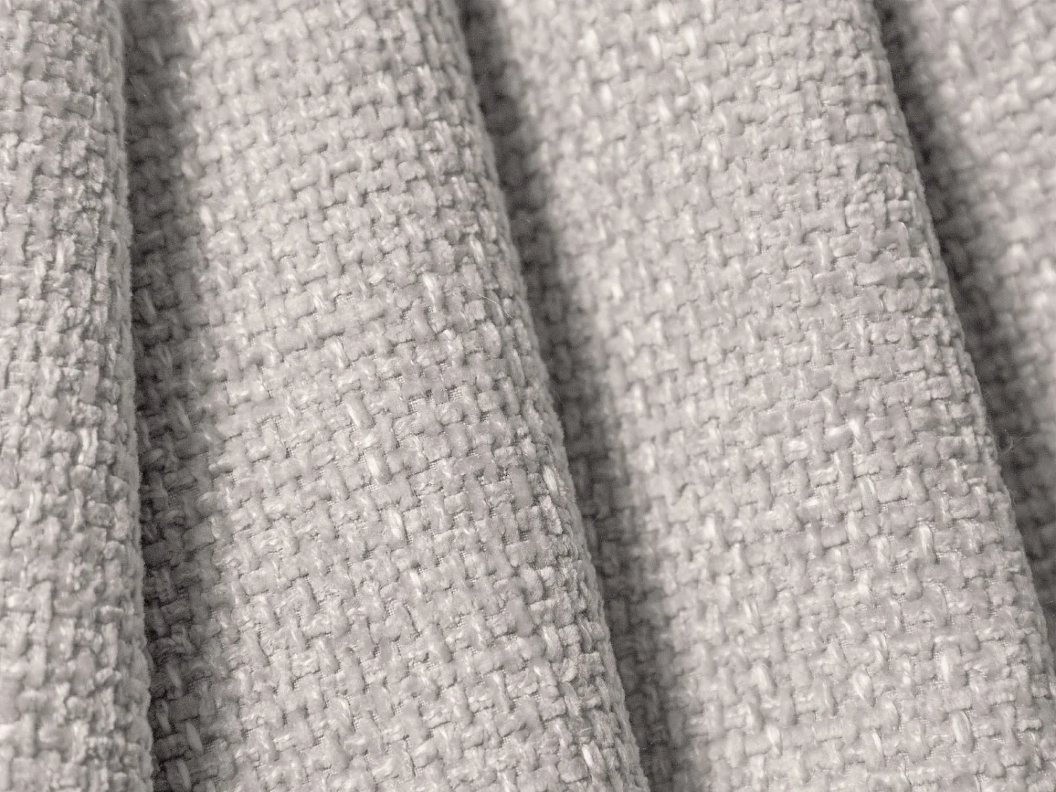 Cosmopolitan Design - Sofá convertível de canto esquerdo com caixa de arrumação "Matera" 4 lugares em tecido chenille cinza claro - 253x173x86cm