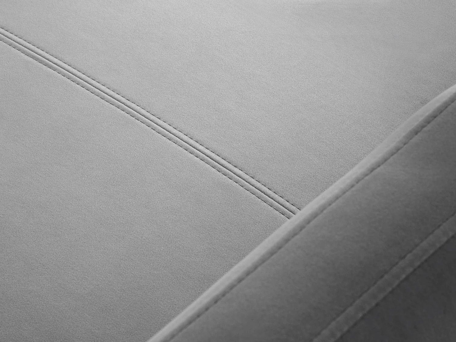 CXL by Christian Lacroix - Canapé d'angle gauche convertible "Yanis" 5 places en velours gris - 280x170x80cm