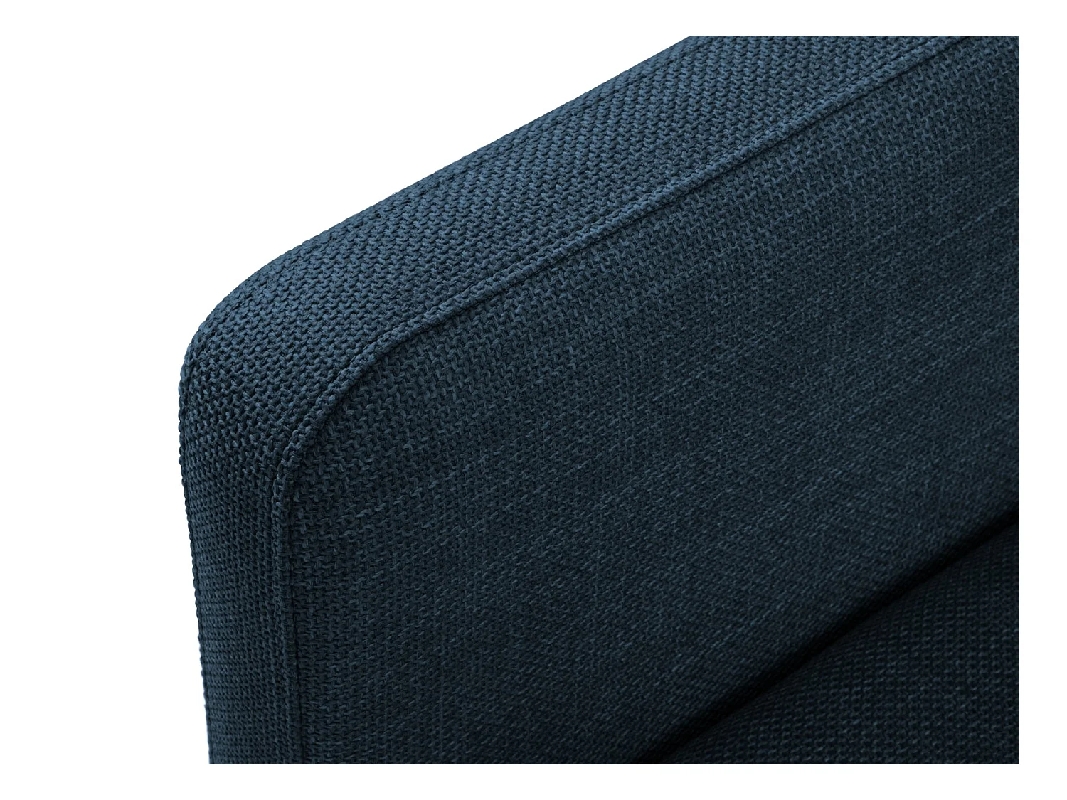 CXL by Christian Lacroix - 4-Sitzer ausklappbares Ecksofa links mit Container "Yanis" Sitzer aus strukturiertem Stoff blau - 260x170x80cm