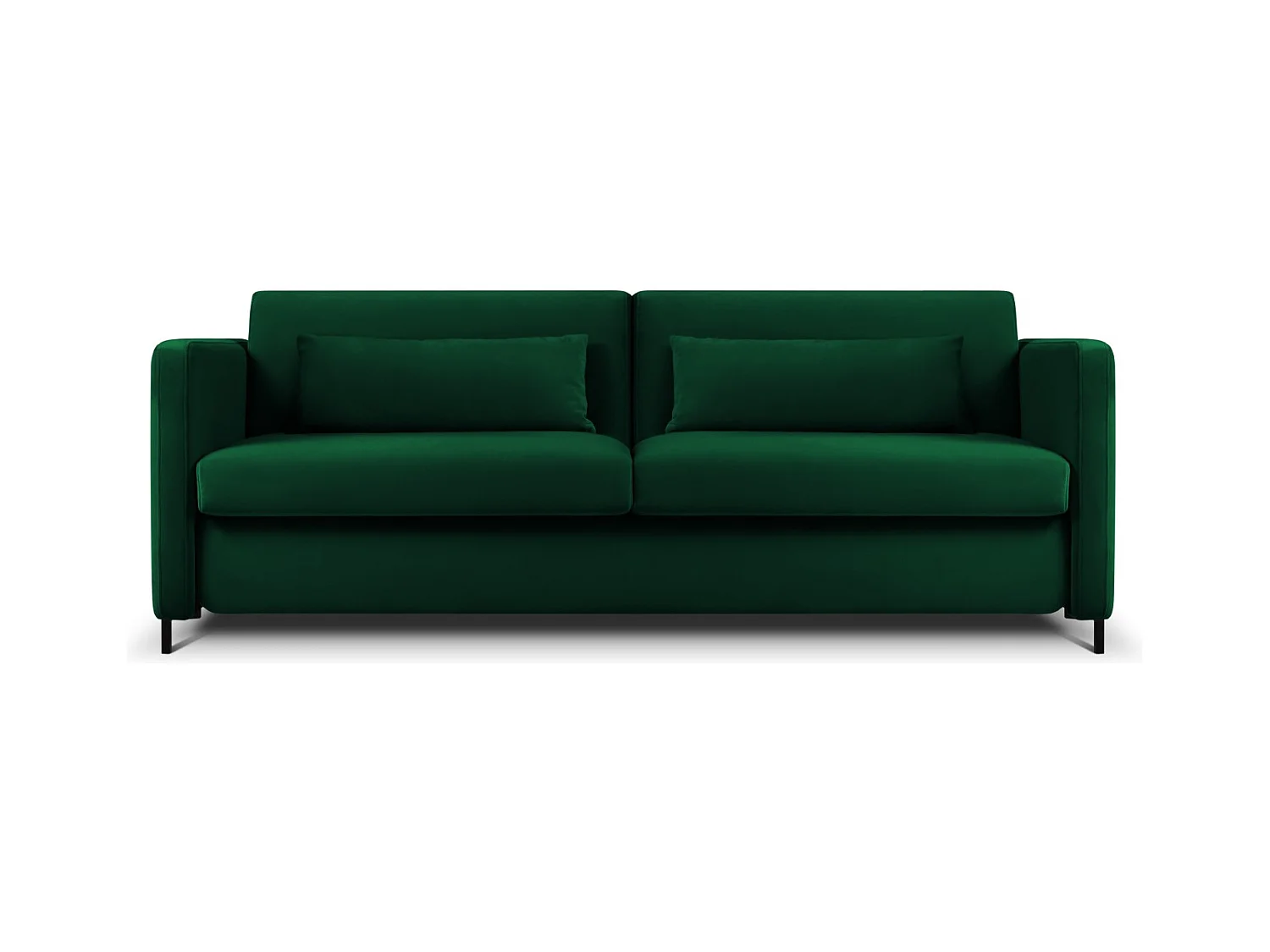 CXL by Christian Lacroix - Converteerbare bank "Yanis" 3 zitplaatsen, Flueel, Flessengroen - 202x102x80cm