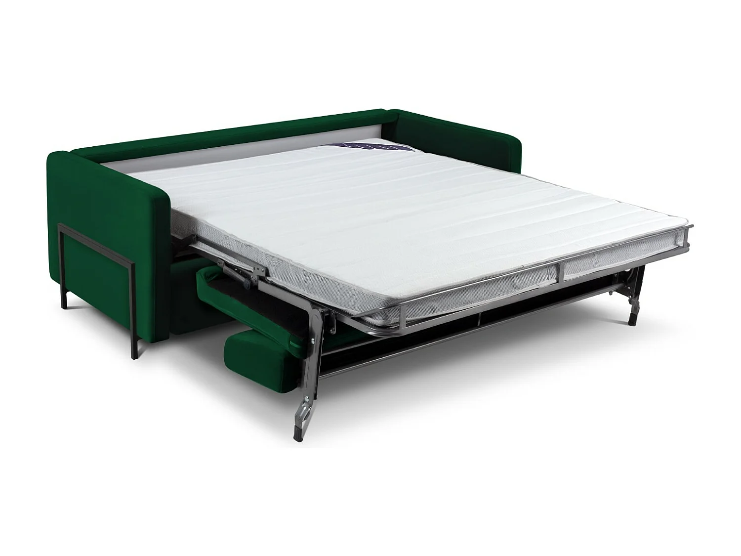 CXL by Christian Lacroix - Sofa z funkcją spania, "Yanis" 3 miejsca welur, zielony butelkowy - 202x102x80cm