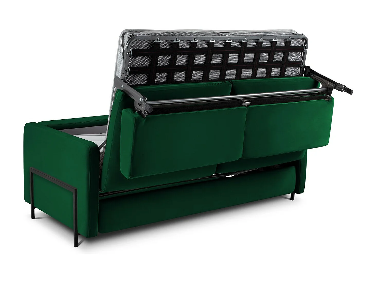 CXL by Christian Lacroix - Canapé convertible "Yanis" 3 places en velours vert bouteille - 202x102x80cm