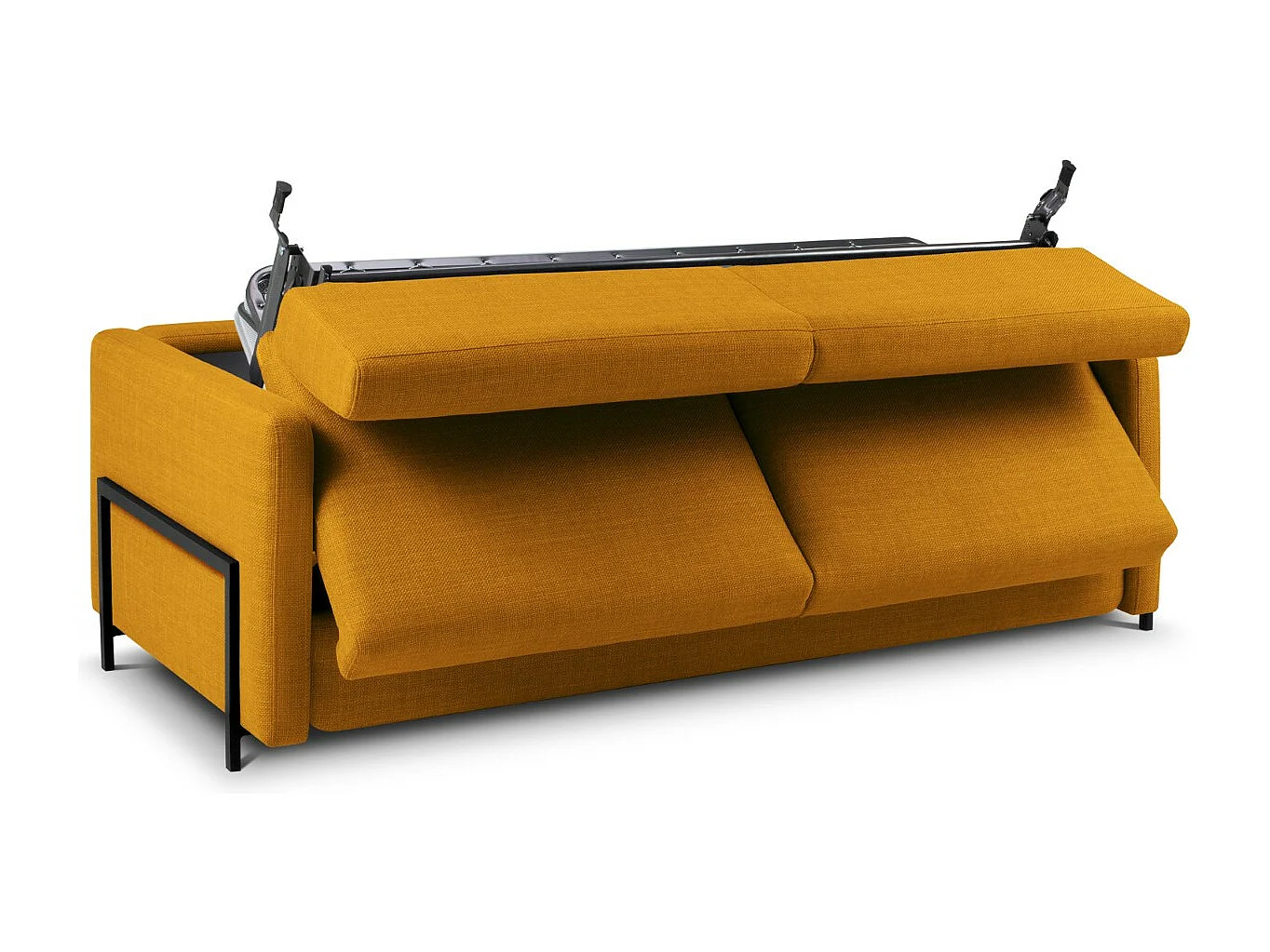 CXL by Christian Lacroix - Sofá cama "Yanis" 3 plazas de tejido estructural oro - 202x102x80cm