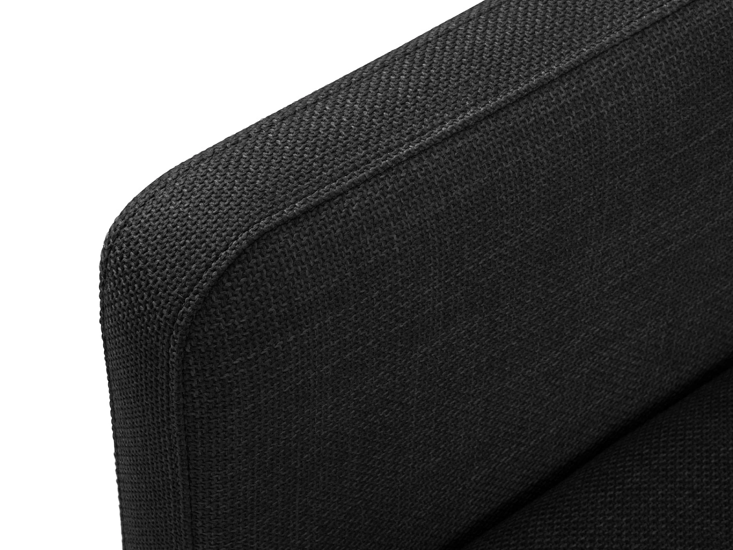 CXL by Christian Lacroix - 5-Sitzer ausklappbares Ecksofa links mit Container "Yanis" Sitzer aus strukturiertem Stoff dunkelgrau - 280x170x80cm