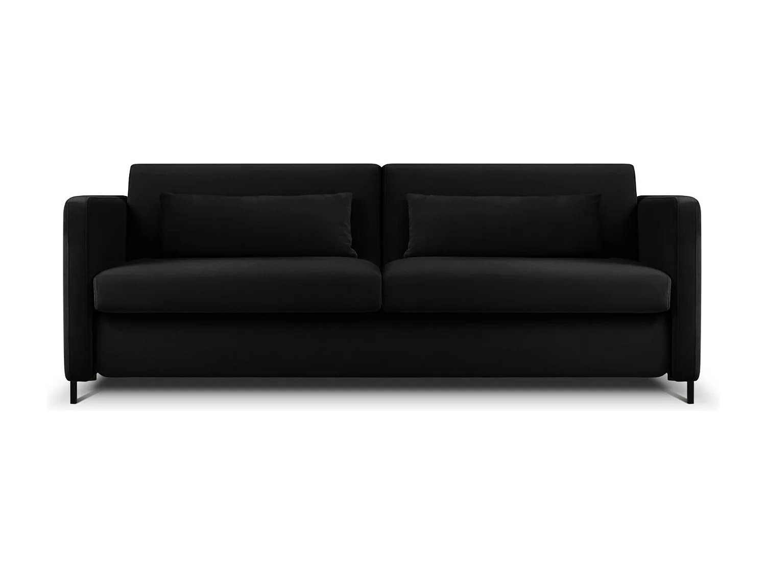 CXL by Christian Lacroix - 3-Sitzer ausklappbares Sofa "Yanis" Sitzer aus Samt schwarz - 202x102x80cm