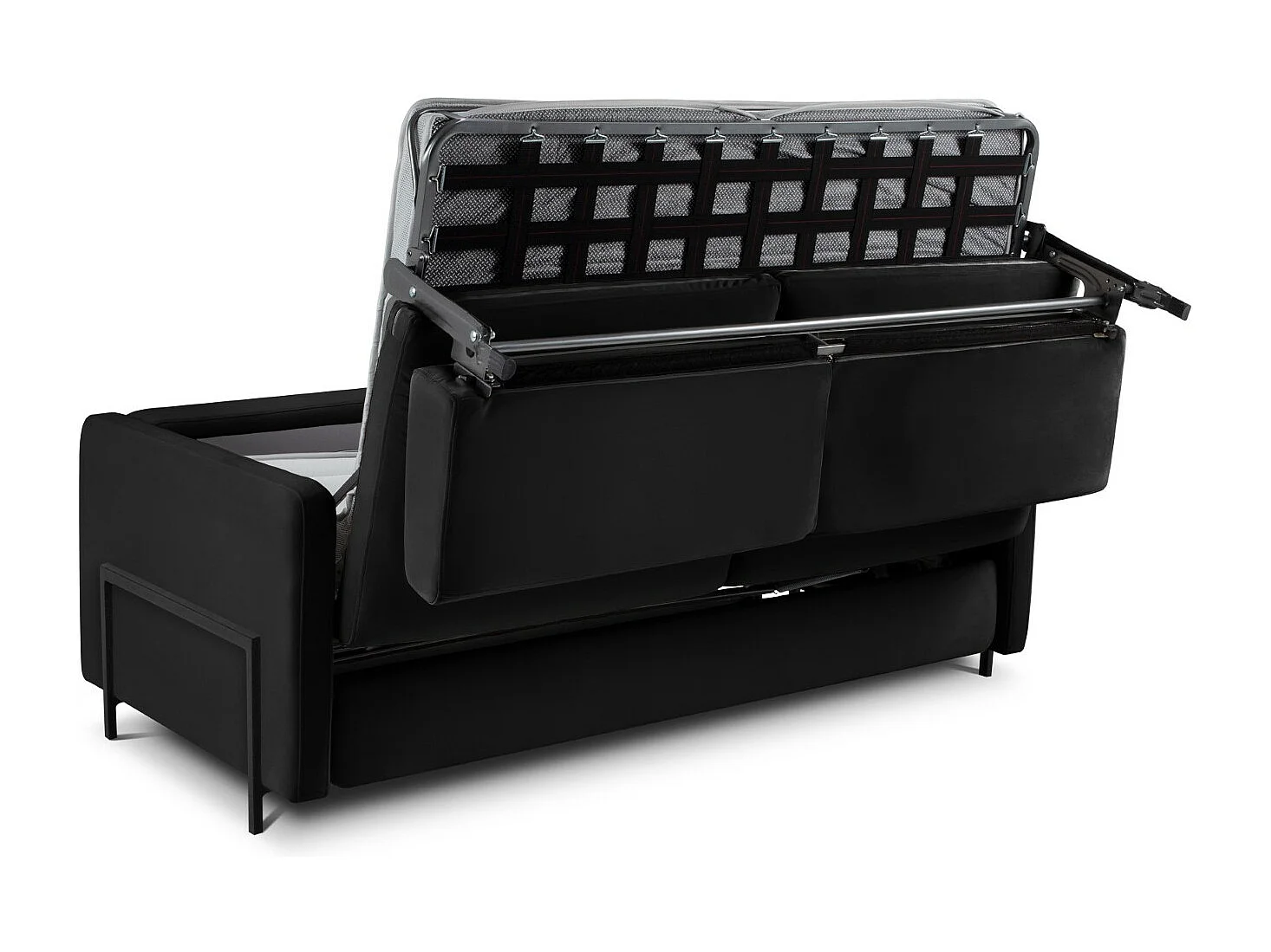 CXL by Christian Lacroix - 3-Sitzer ausklappbares Sofa "Yanis" Sitzer aus Samt schwarz - 202x102x80cm