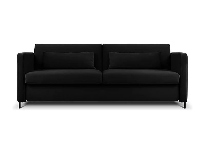 CXL by Christian Lacroix - Converteerbare bank "Yanis" 3 zitplaatsen, Flueel, Zwart - 202x102x80cm