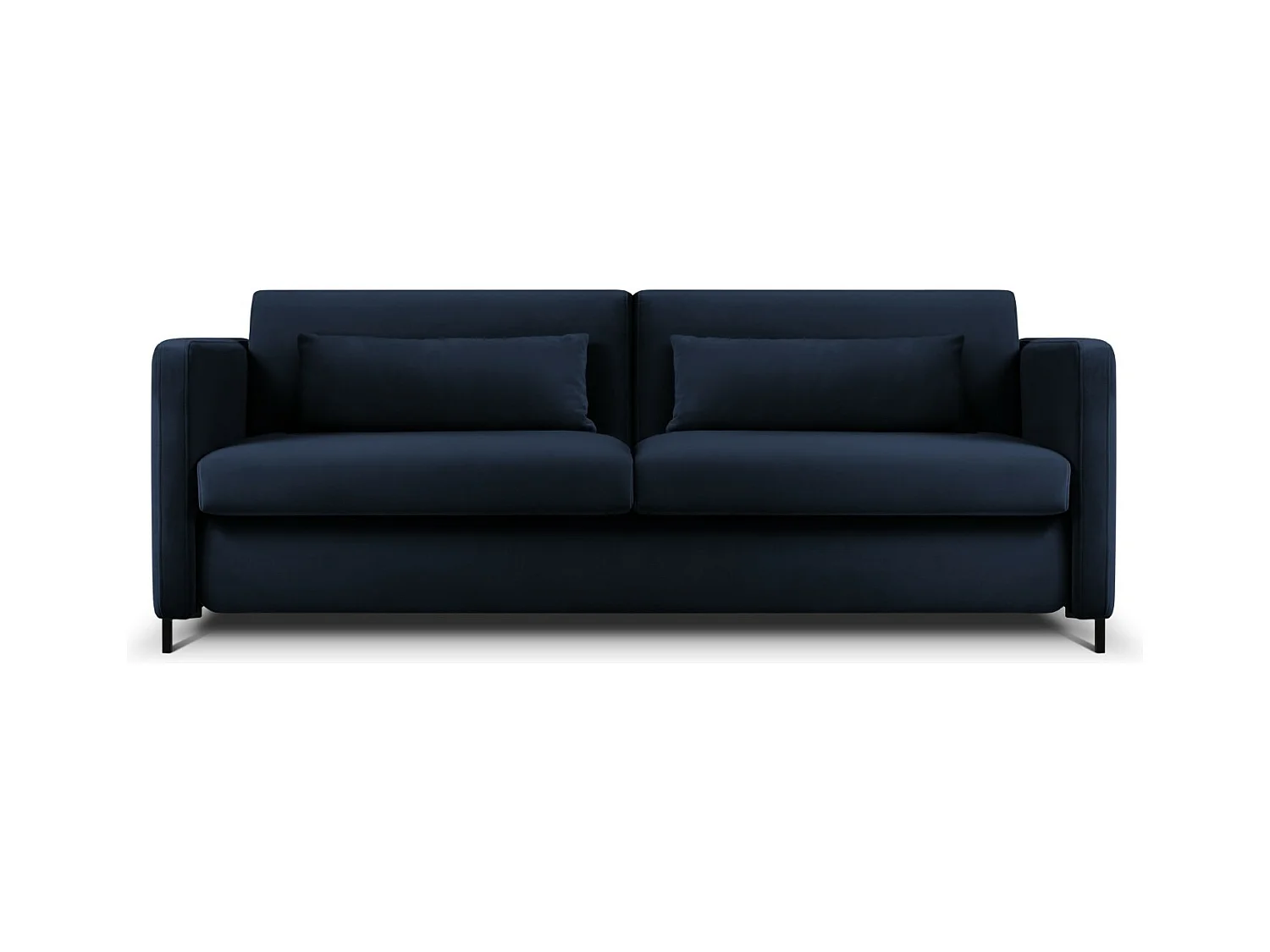 CXL by Christian Lacroix - Canapé convertible "Yanis" 3 places en velours bleu roi - 202x102x80cm