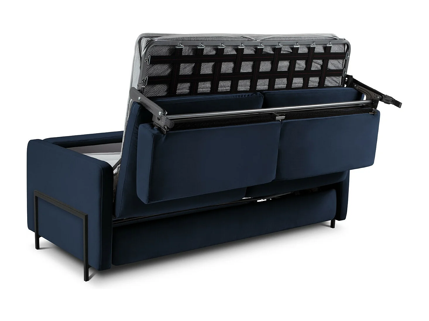 CXL by Christian Lacroix - Canapé convertible "Yanis" 3 places en velours bleu roi - 202x102x80cm