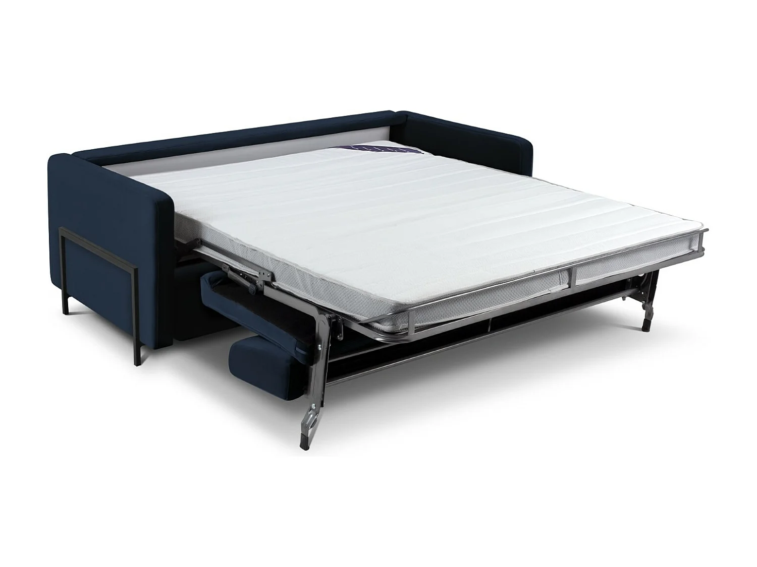 CXL by Christian Lacroix - Canapé convertible "Yanis" 3 places en velours bleu roi - 202x102x80cm