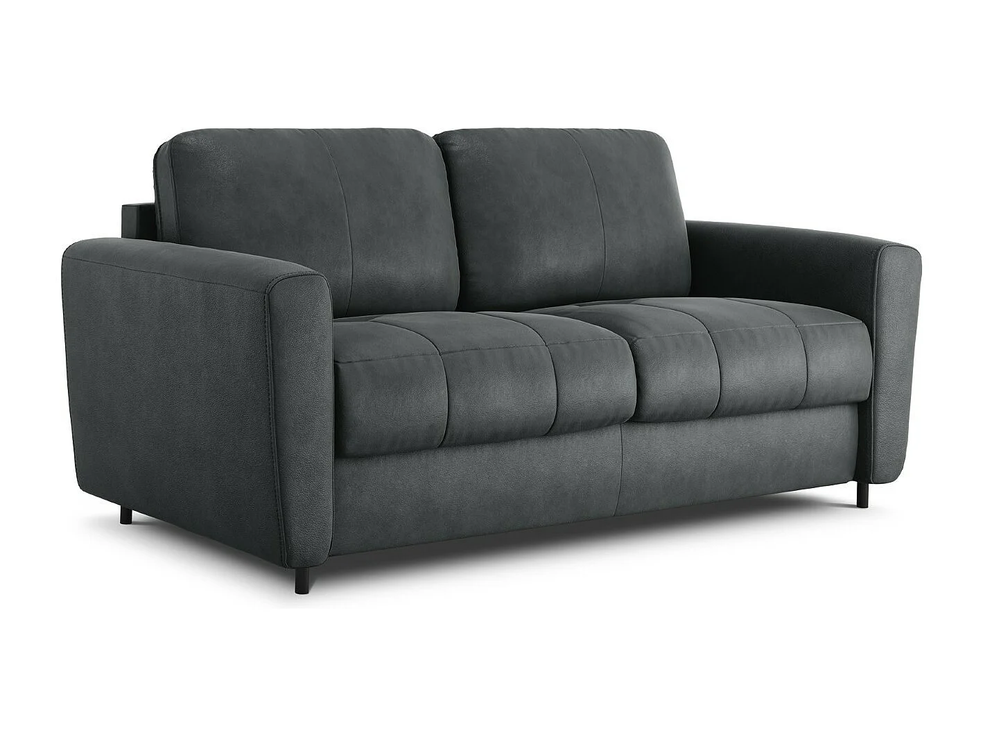 CXL by Christian Lacroix - Sofa z funkcją spania, "Audra" 3 miejsca skóra naturalna, niebieski szary - 192x101x88cm