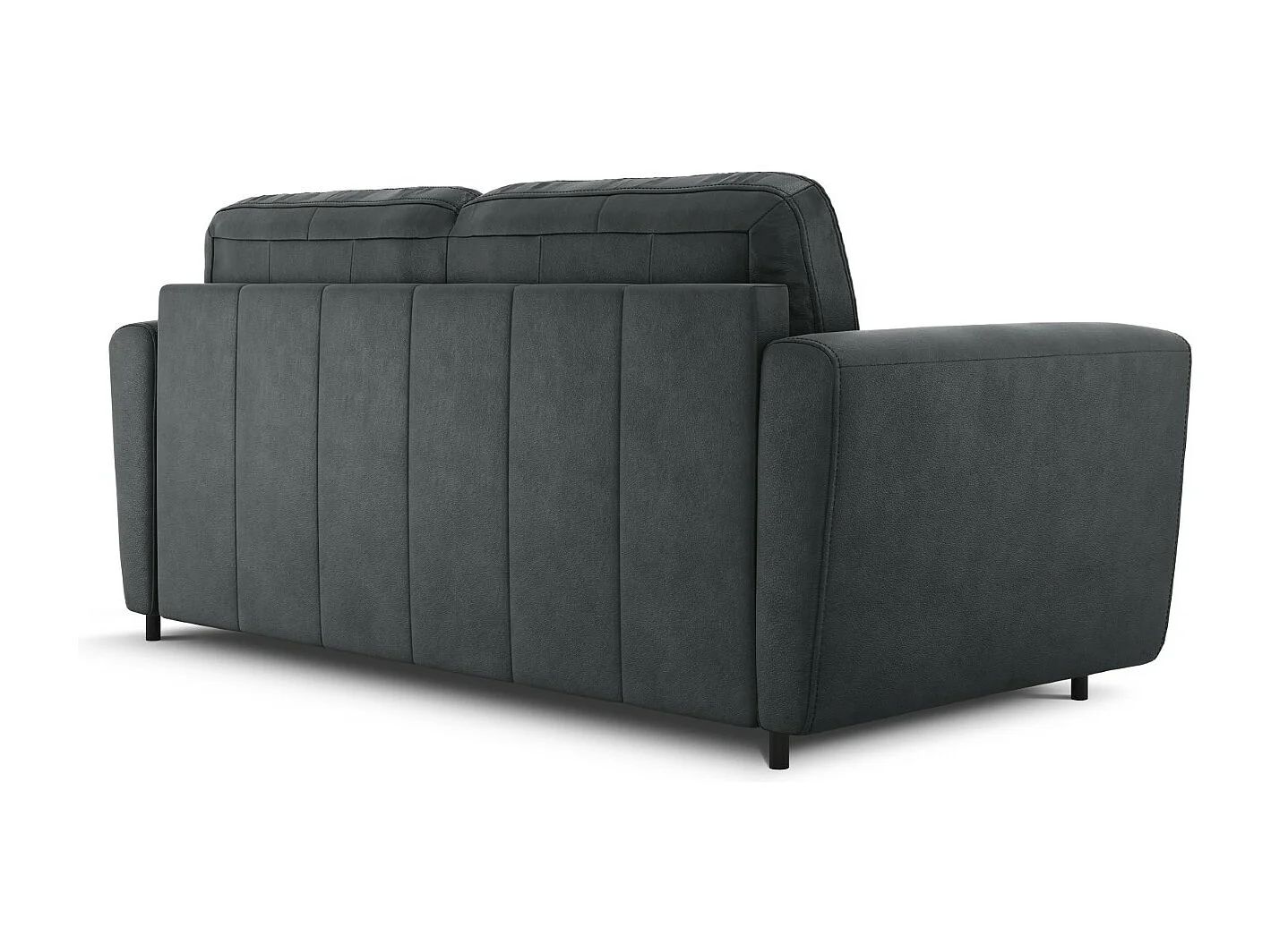 CXL by Christian Lacroix - Sofa z funkcją spania, "Audra" 3 miejsca skóra naturalna, niebieski szary - 192x101x88cm