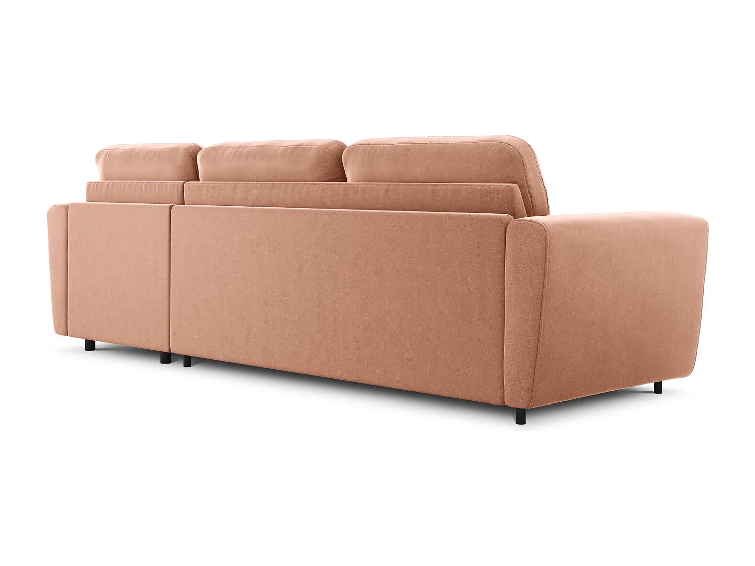 CXL by Christian Lacroix - Converteerbare hoekbank rechts met opbergdoos "Audra" 5 zitplaatsen, Flueel, Roze - 290x170x88cm